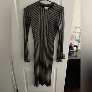 Beautiful sparkly grey metallic dress